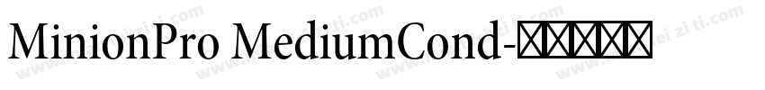 MinionPro MediumCond字体转换